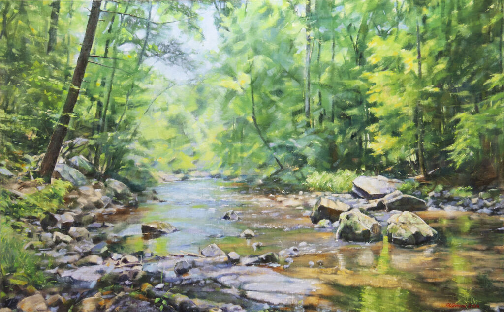 The River at Noon 40 x 25 Oil on linen canvas (2024)